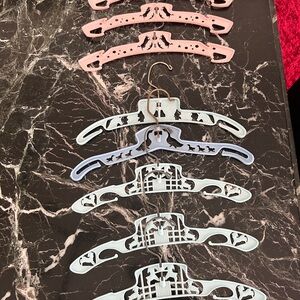 Set of 8 vintage baby clothing Pink and Blue Hangers